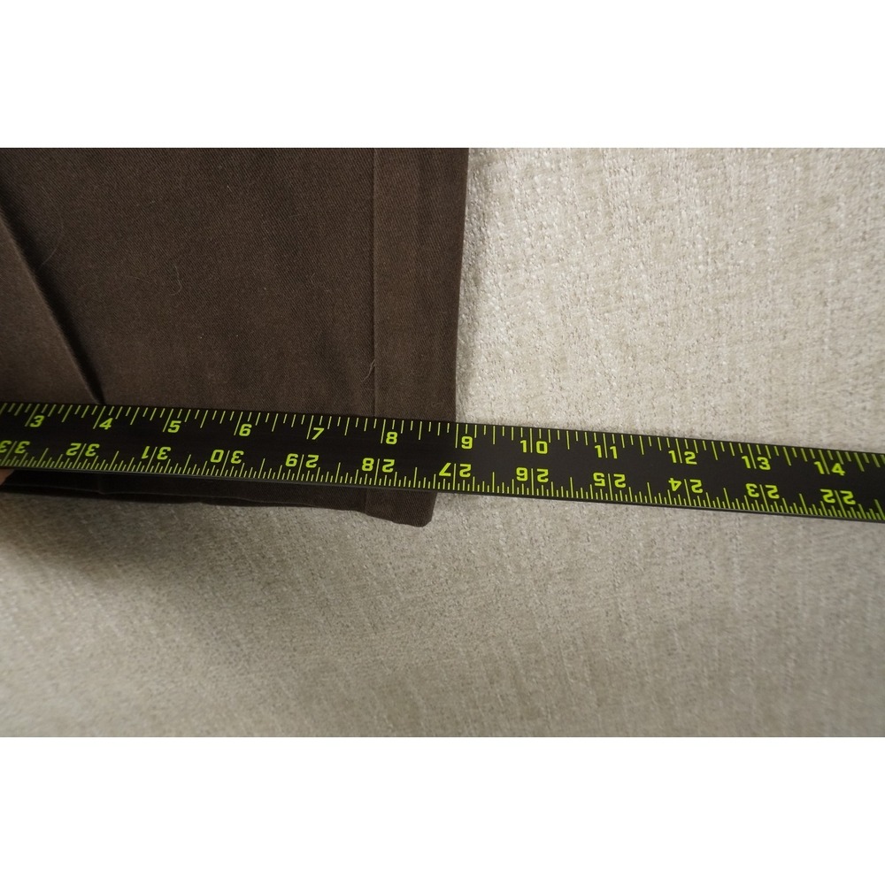 Perry Ellis Silky Twill Flat Front Dress Pants Brown Relaxed Fit 34x30 NWT - Picture 10 of 10